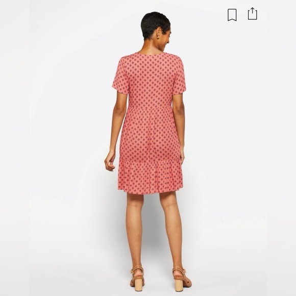 Mason & Belle | Ivy Tiered Dress with Pockets | Coral | Medium - Picture 11 of 11